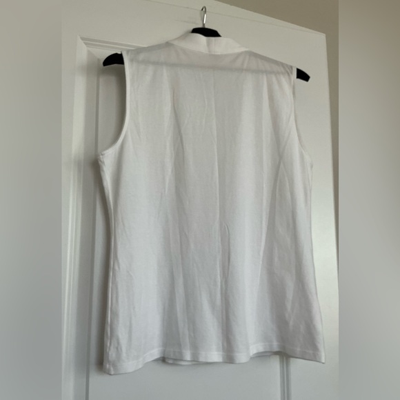 Ann Taylor White Sleeveless Top - Picture 3 of 4